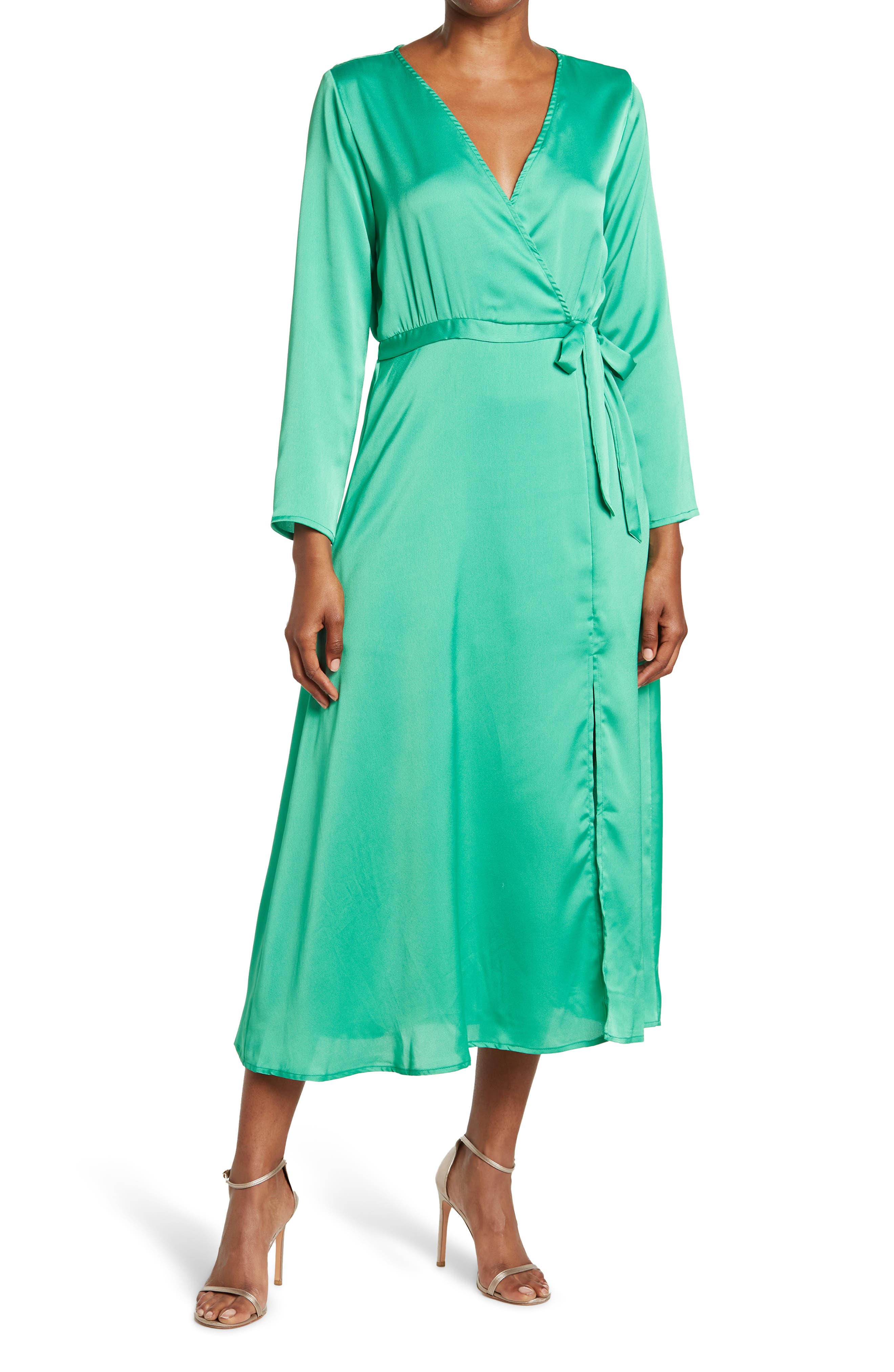 Green Wrap Dresses | Nordstrom Rack